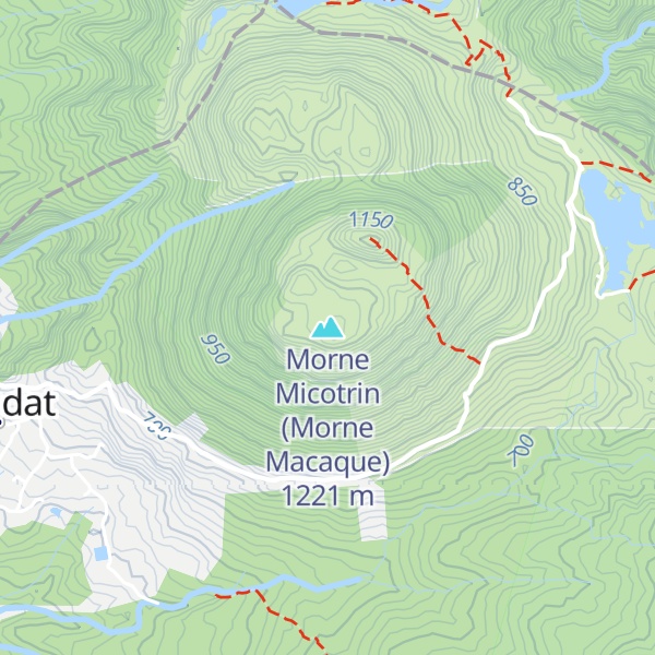 Map of Morne Micotrin (Morne Macaque)