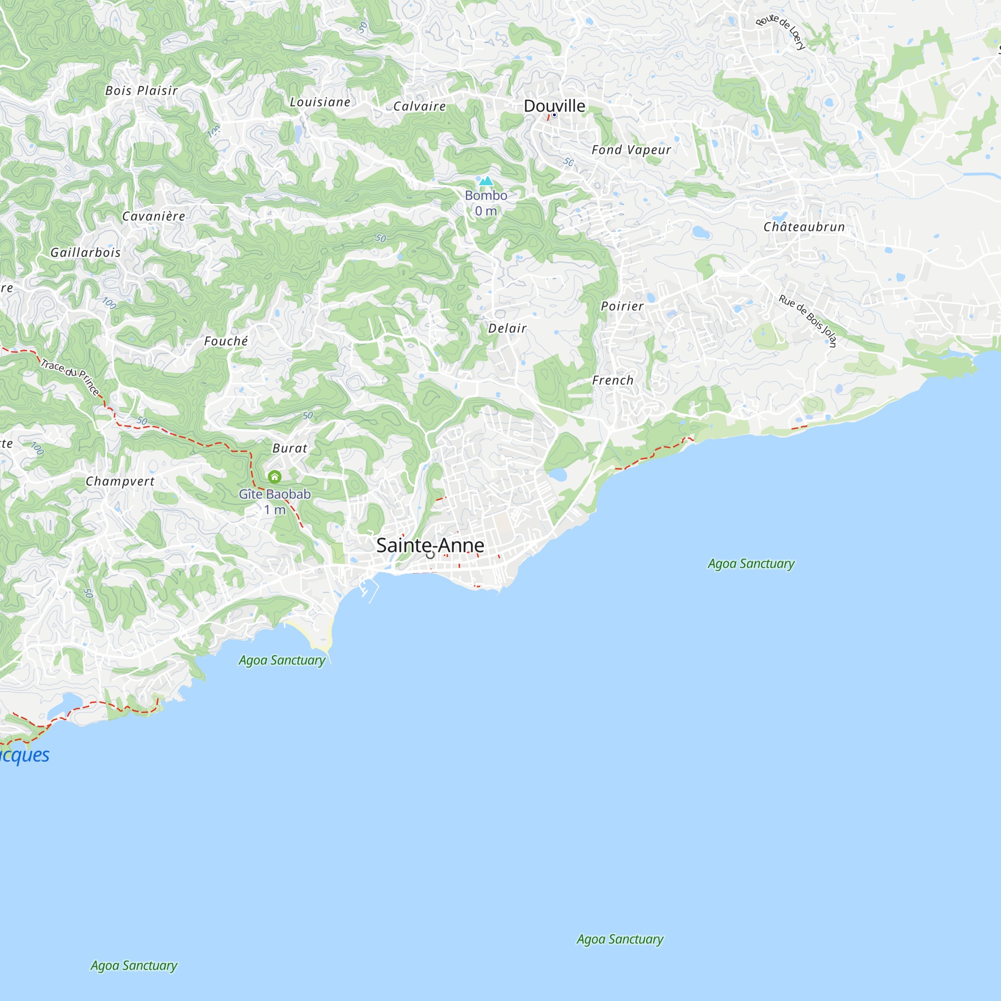 Gîte Coccoloba map