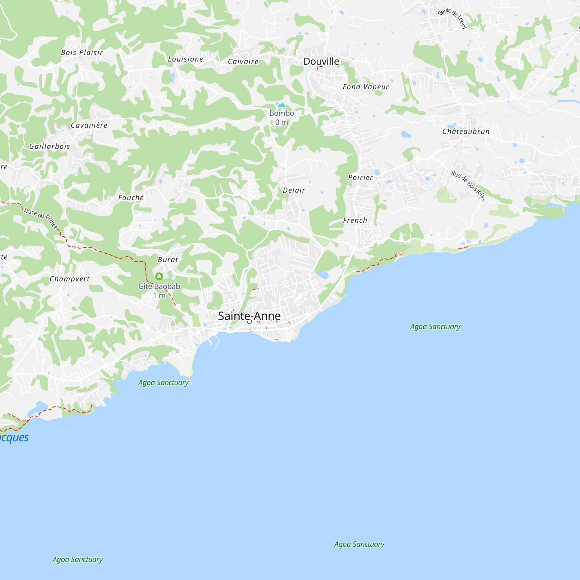 Gîte Coccoloba map
