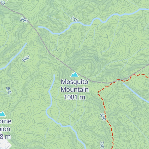 Map of Mosquito Mountain