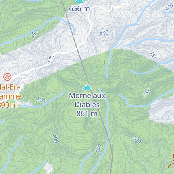 Map of Morne aux Diables