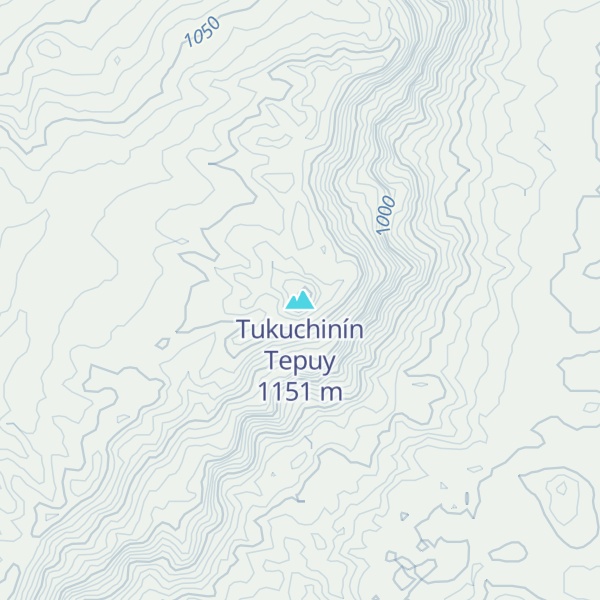 Map of Tukuchinín Tepuy