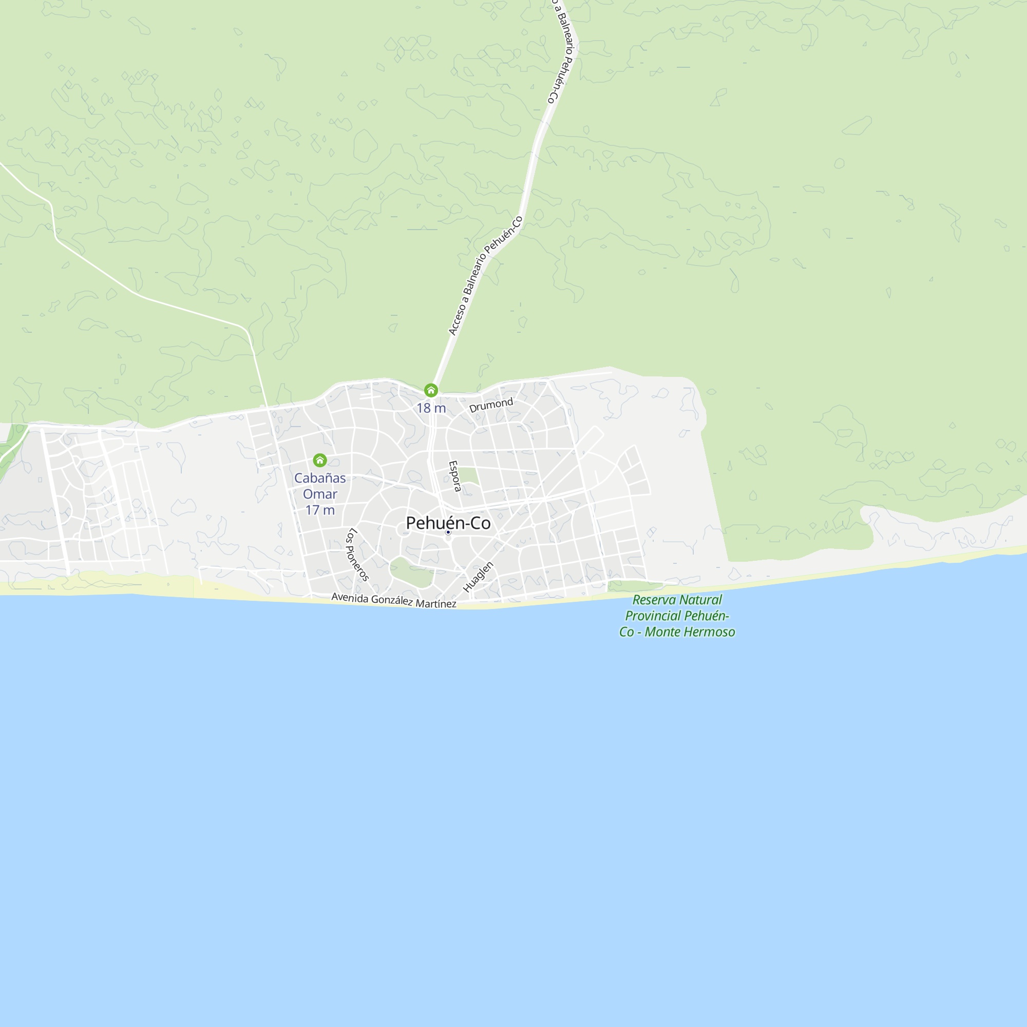Cabaña Las Violetas map