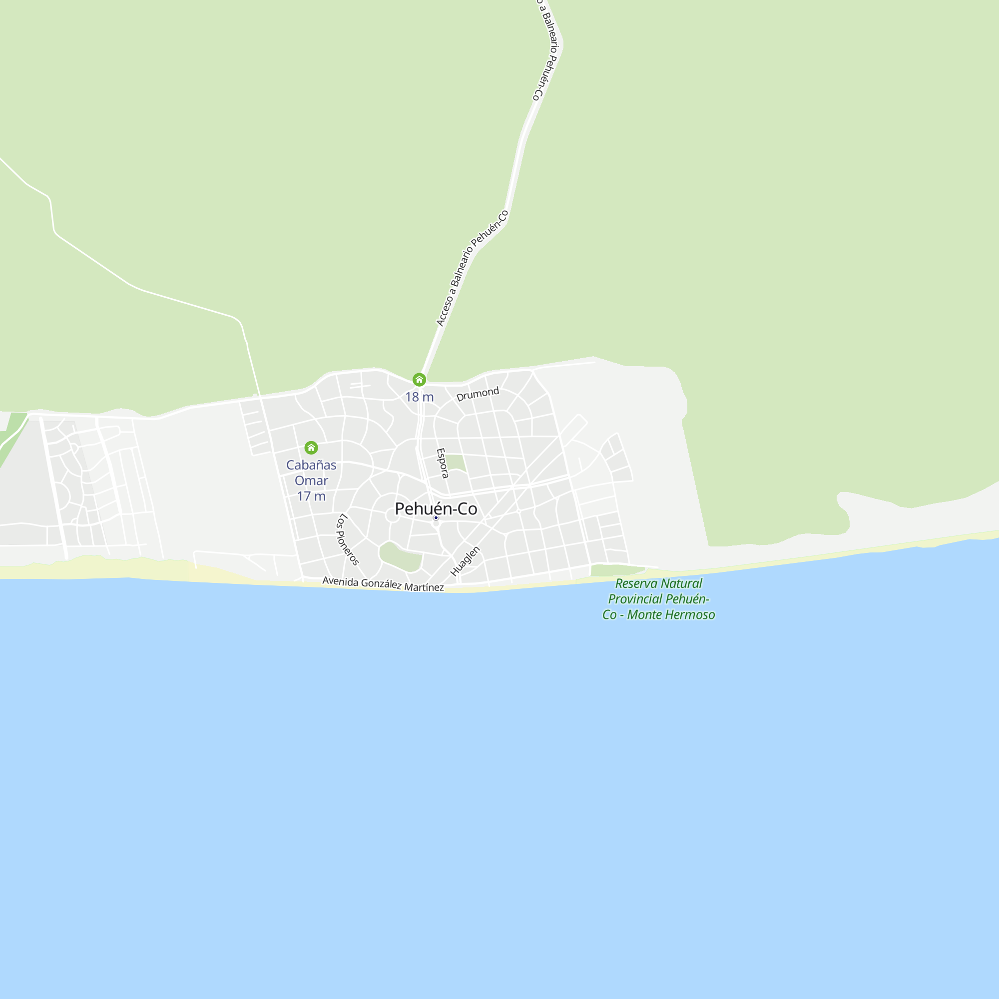 Cabaña Las Violetas map