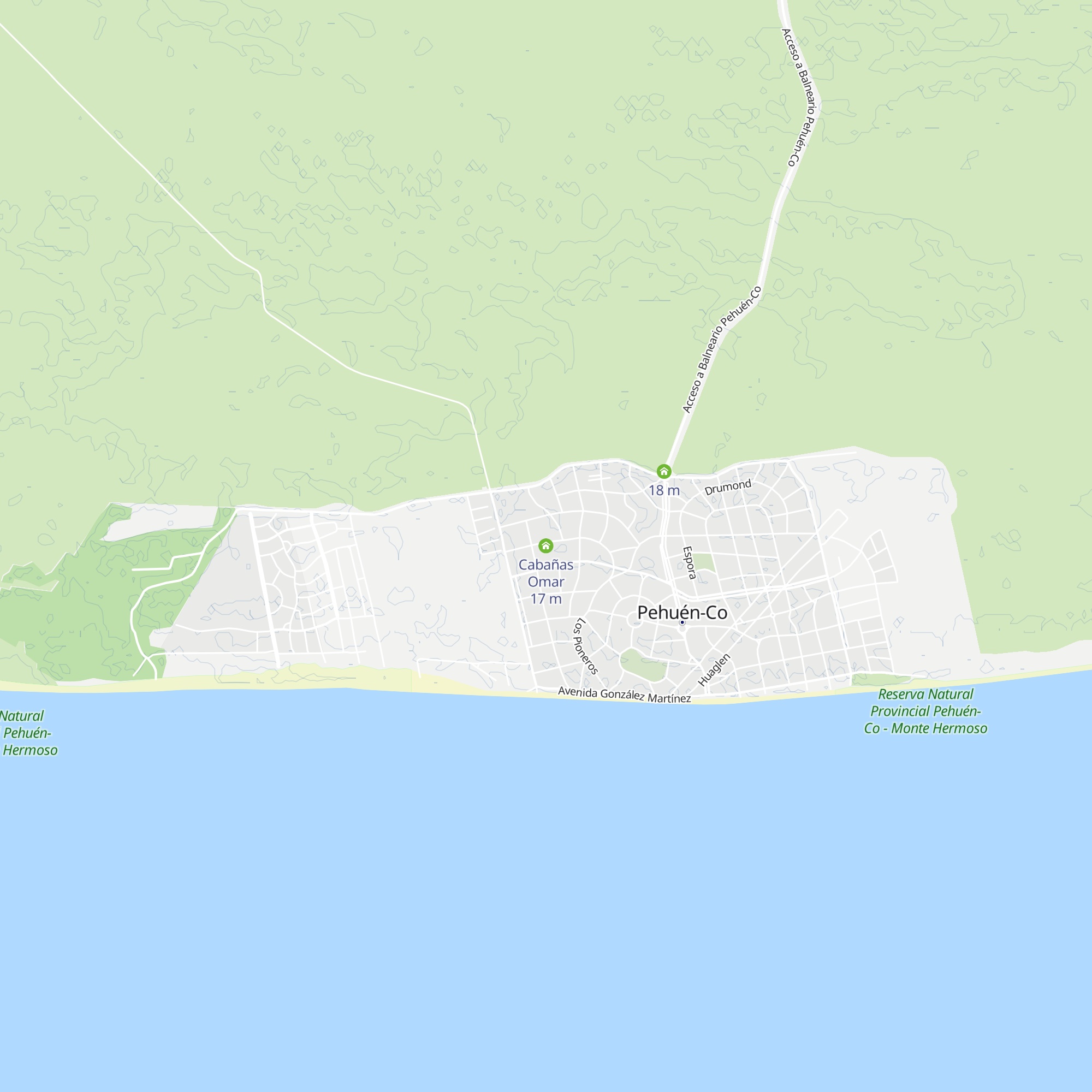 Cabañas Omar map