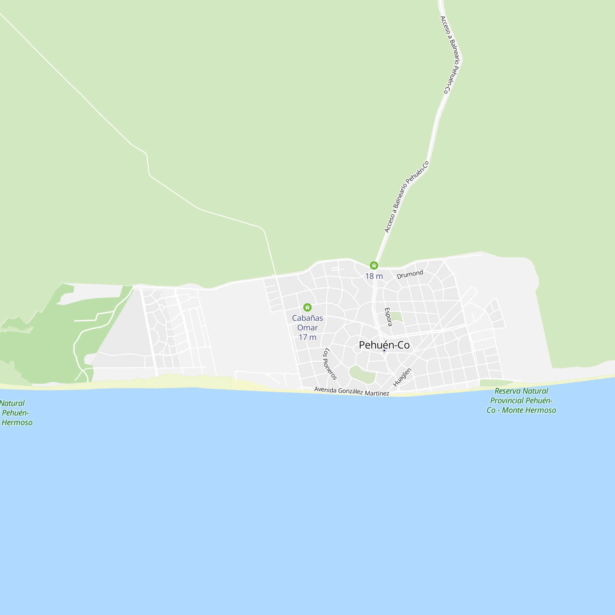 Cabañas Omar map