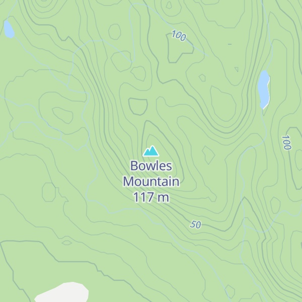 Map of Bowles Mountain