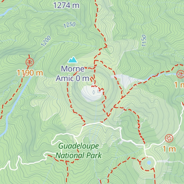 Map of La Soufrière