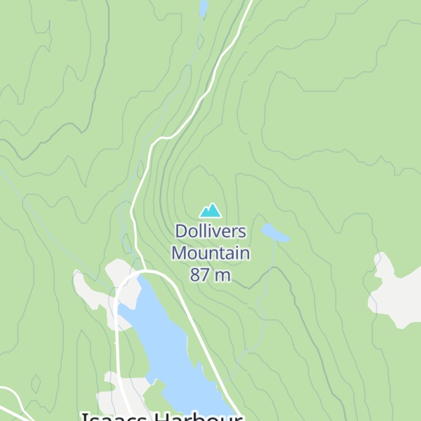 Map of Dollivers Mountain