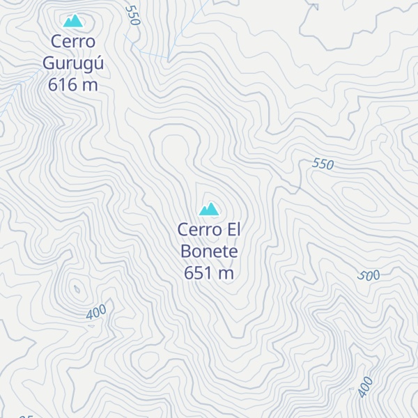 Map of Cerro El Bonete