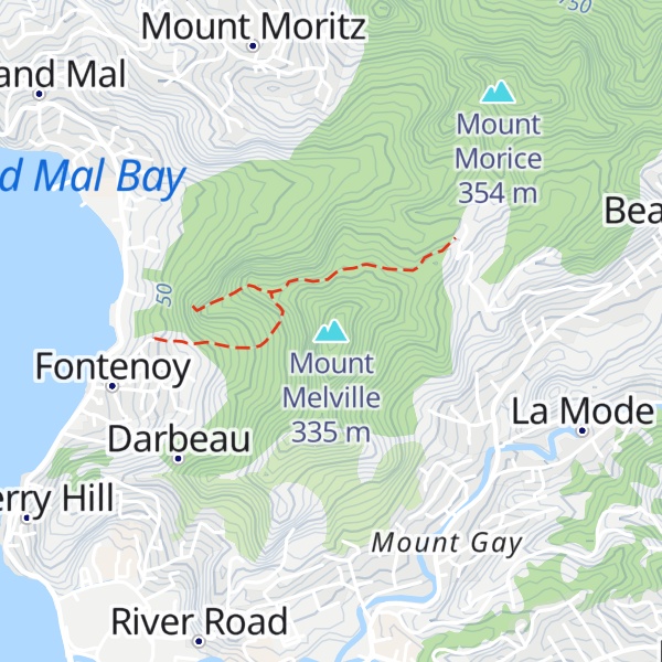 Map of Mount Melville