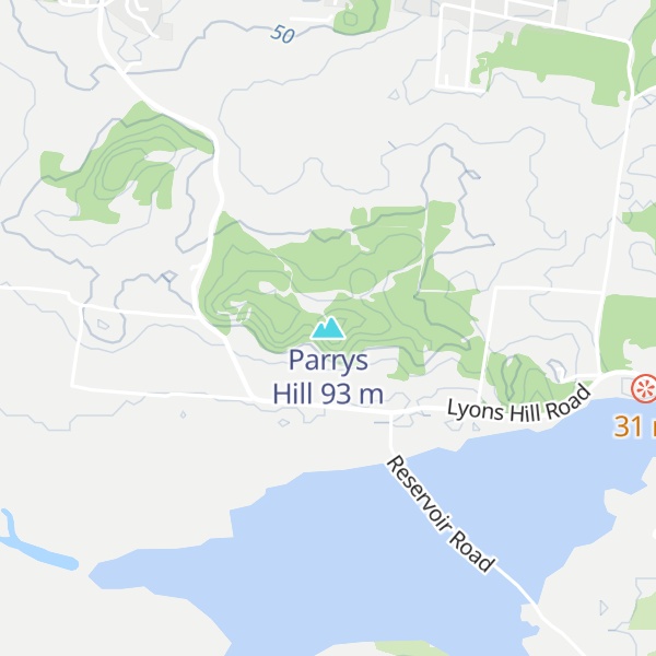 Map of Parrys Hill