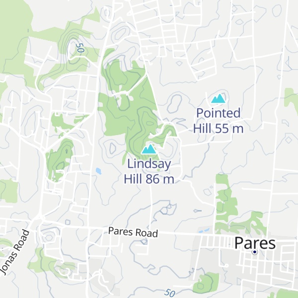Map of Lindsay Hill