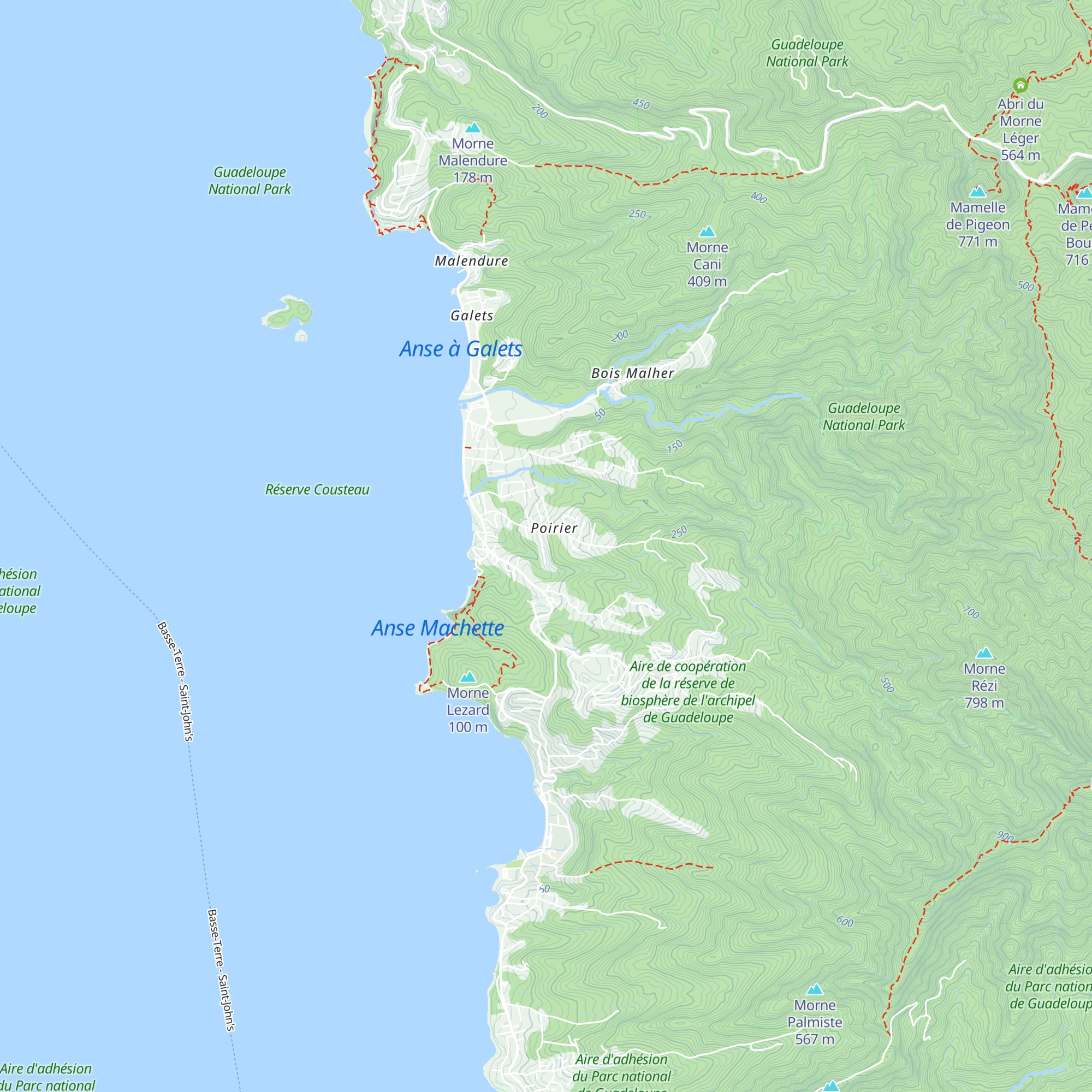 Gîtes Rêve caraïbes map