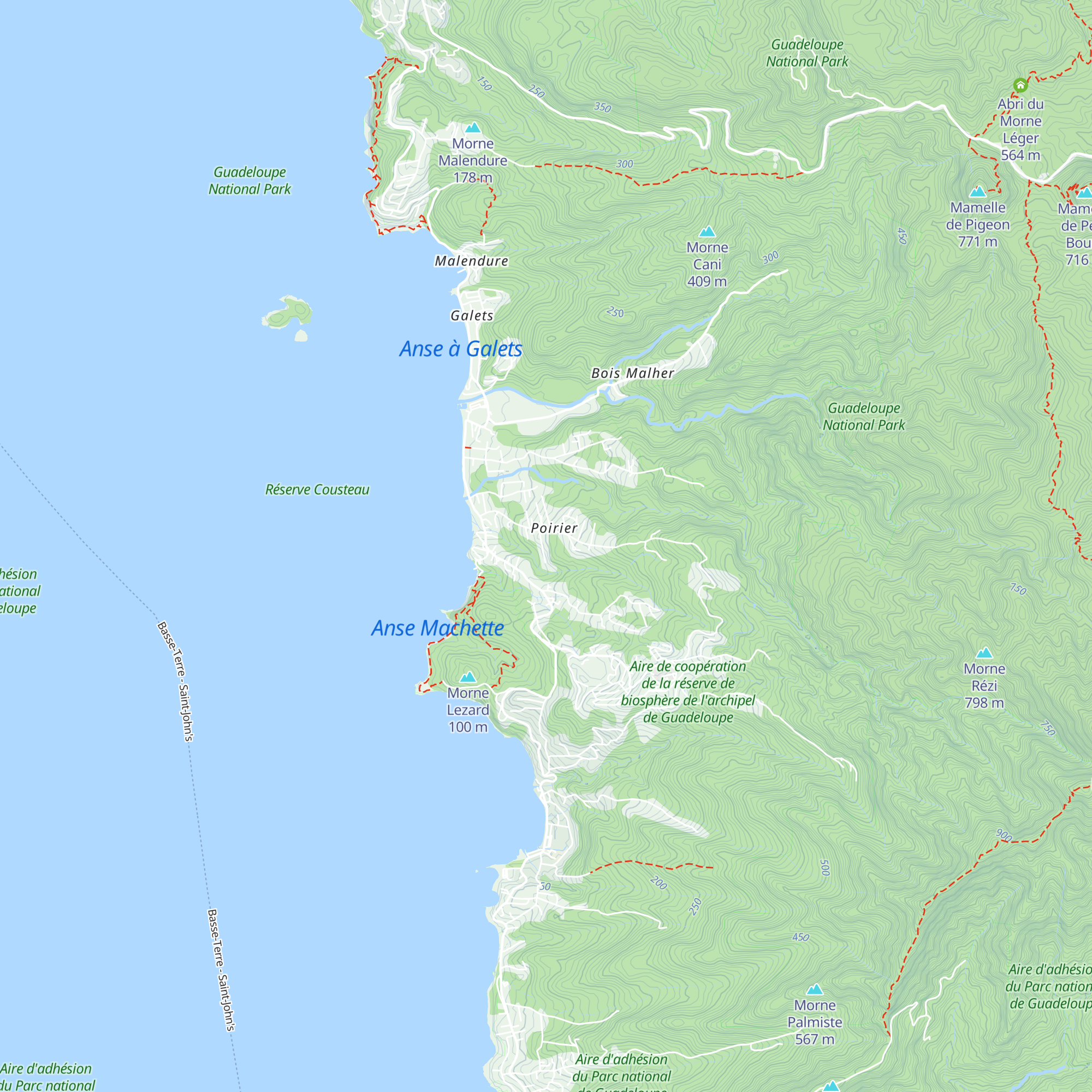 Gîtes Rêve caraïbes map