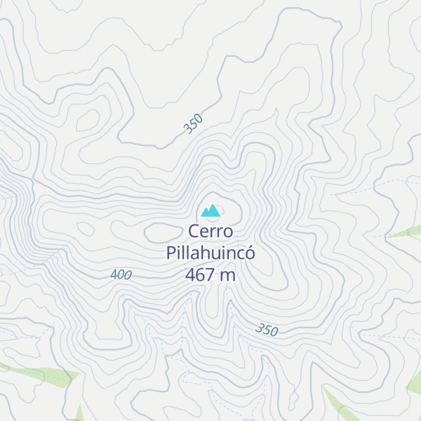 Map of Cerro Pillahuincó