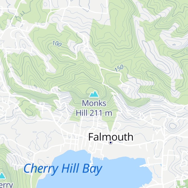 Map of Monks Hill