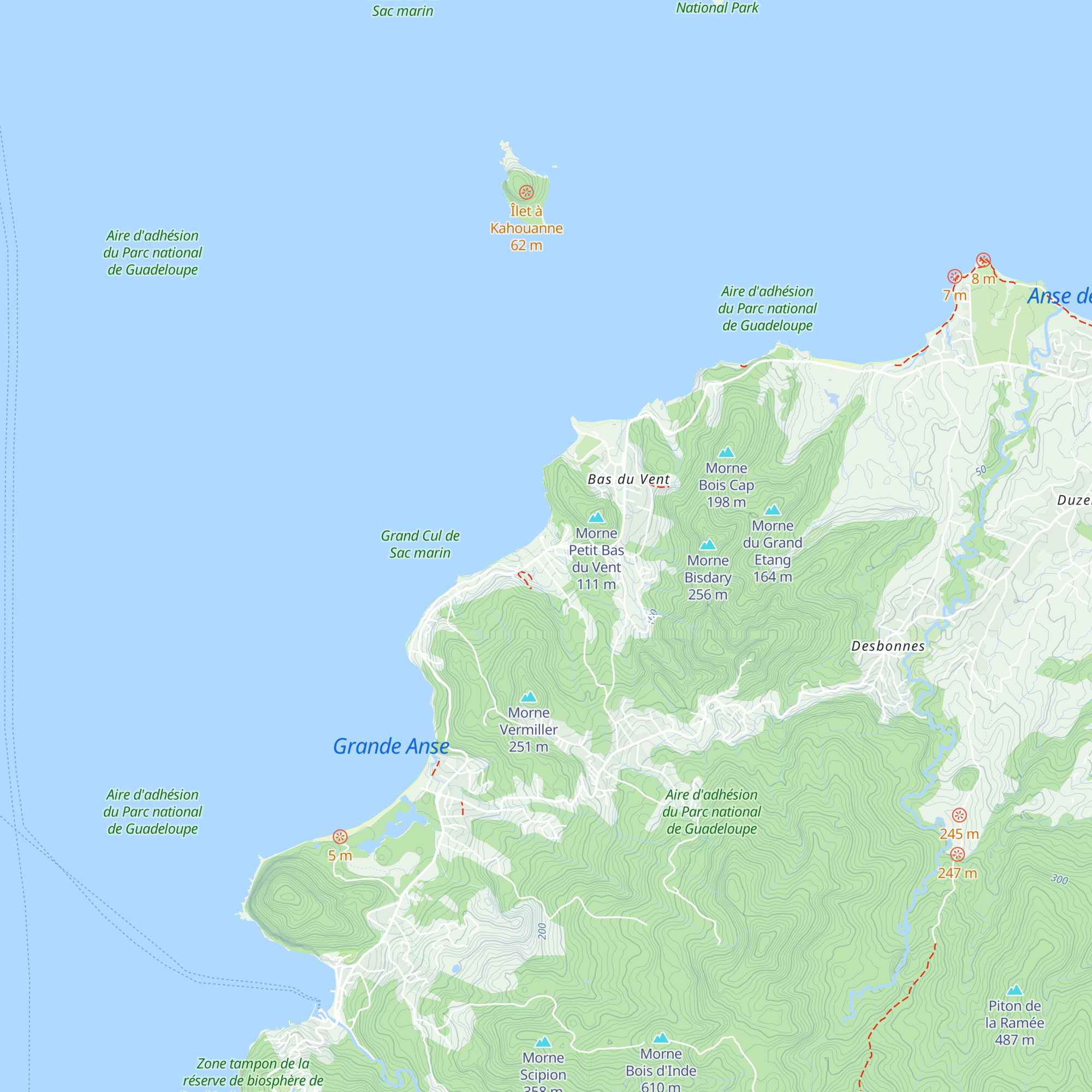 Gîtes Rose des Vents map