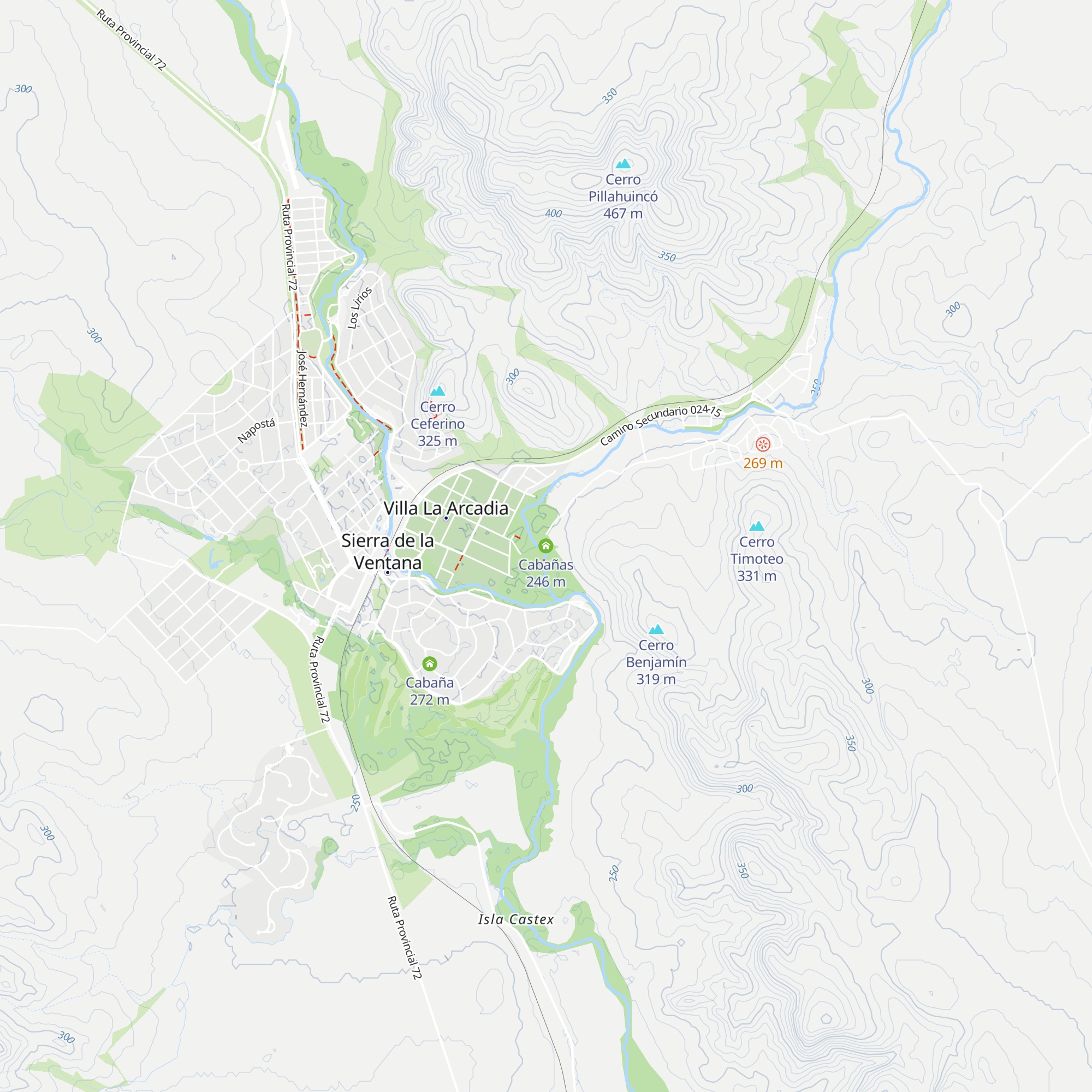 Cabañas map