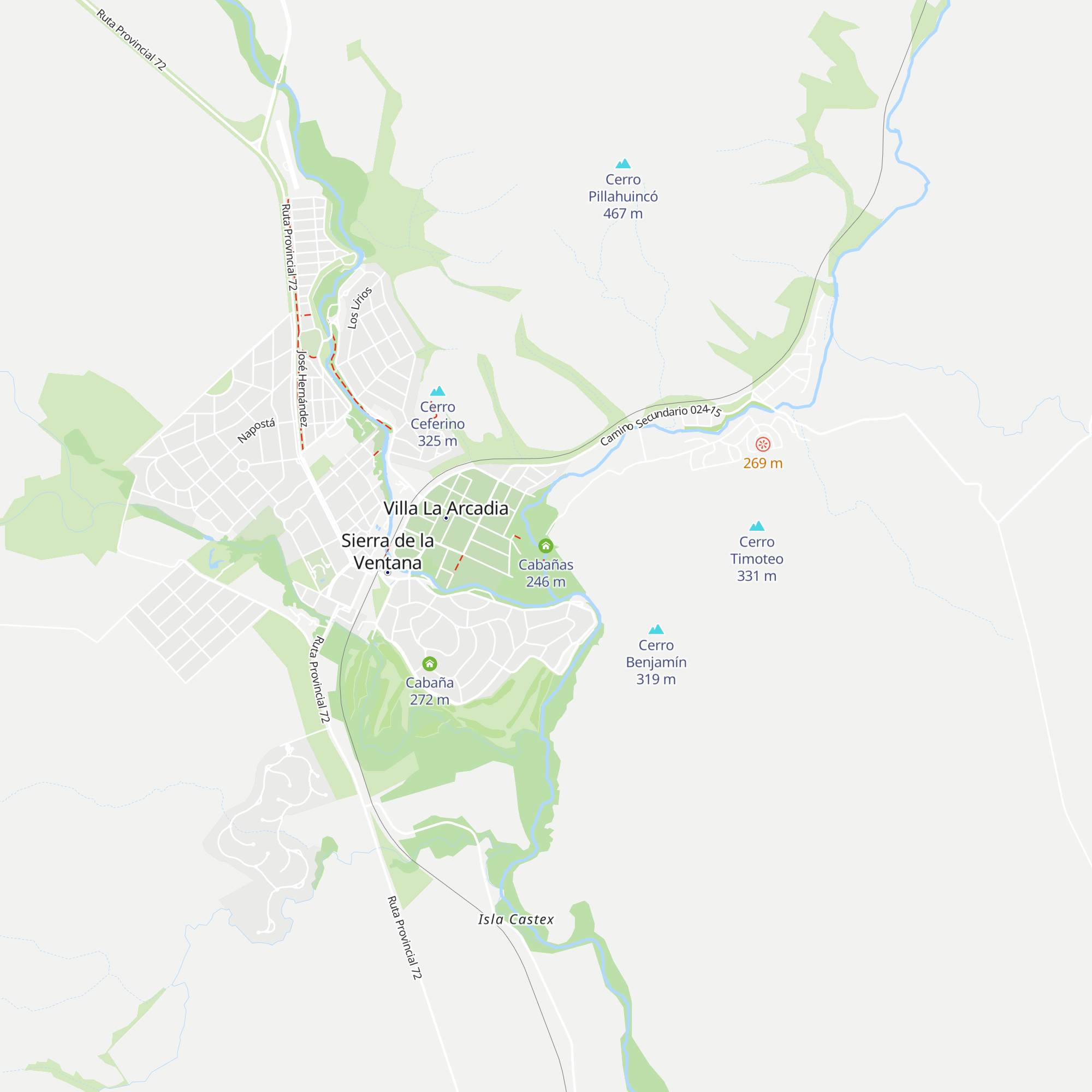 Cabañas map