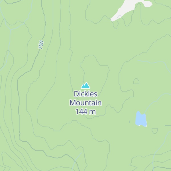 Map of Dickies Mountain