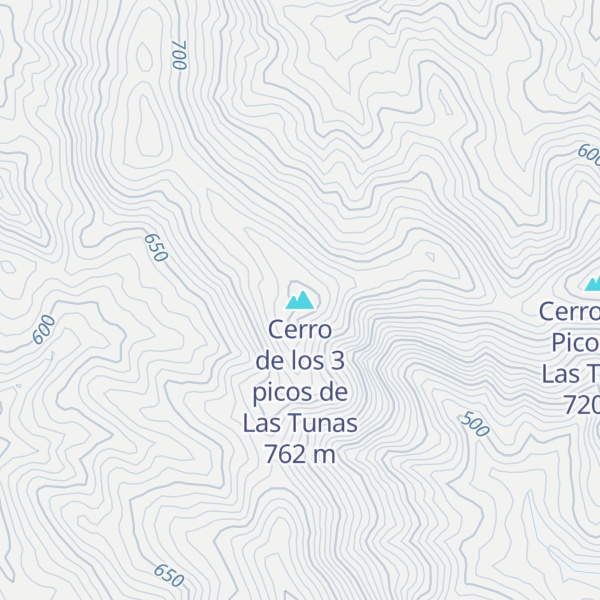 Map of Cerro de los 3 picos de Las Tunas