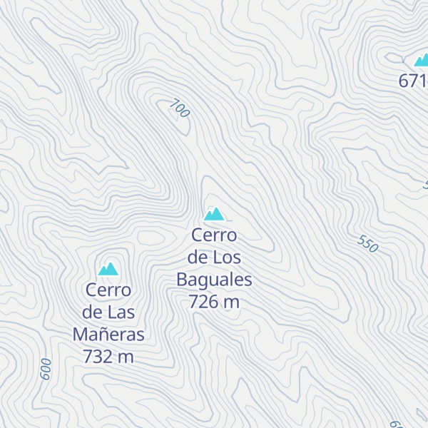 Map of Cerro de Los Baguales