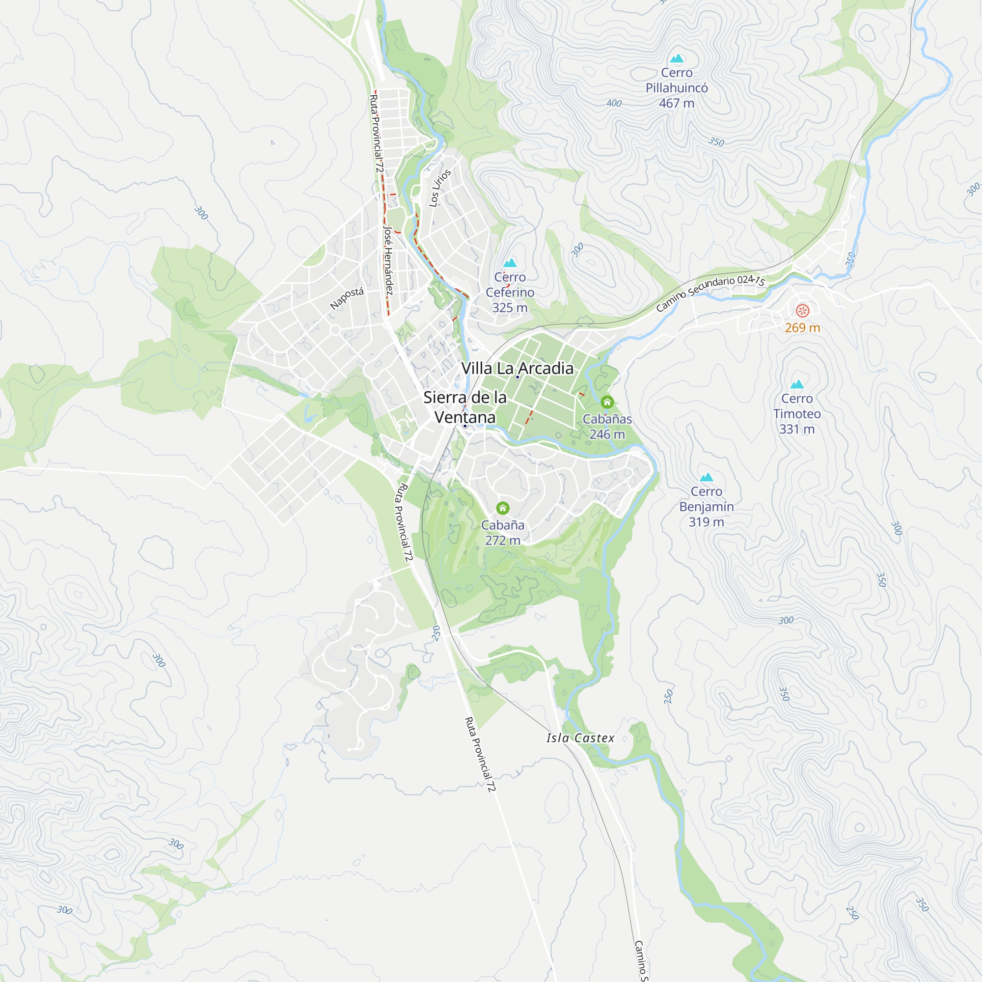 Cabañas del Golf map