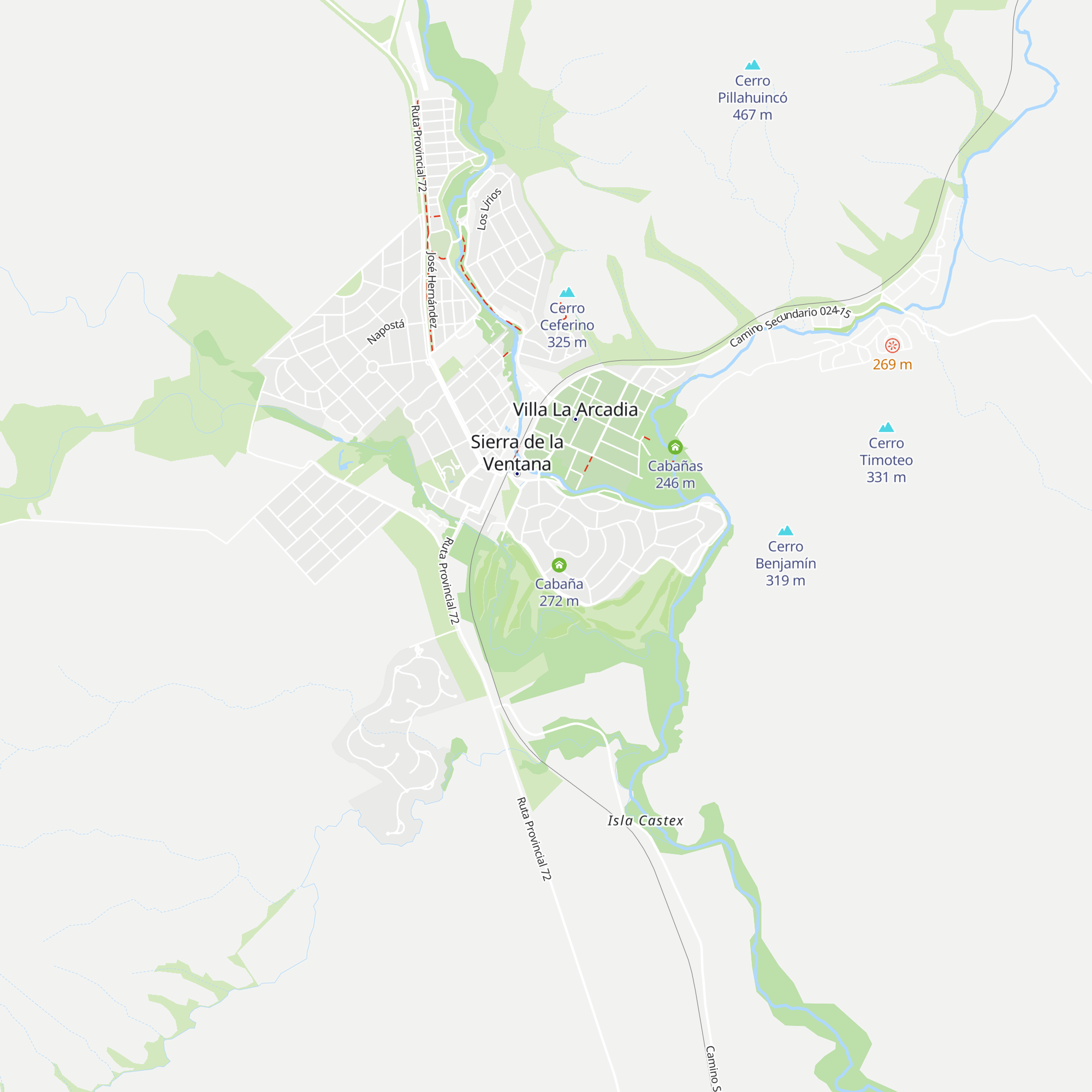 Cabañas del Golf map