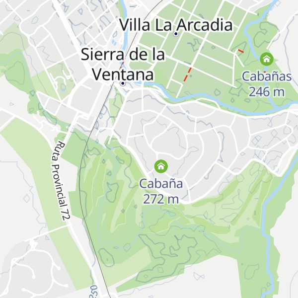 Map of Cabañas del Golf
