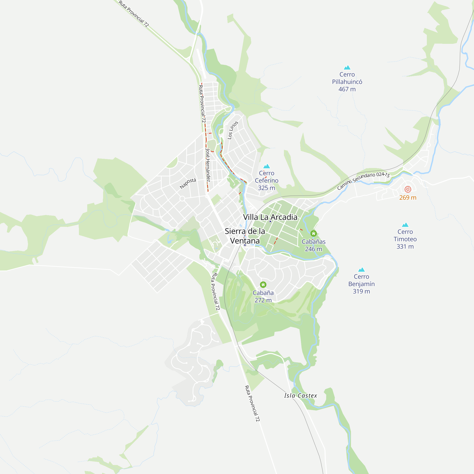 Cabañas Don Pancho map
