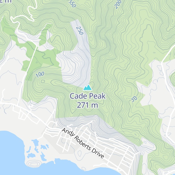 Map of Cade Peak