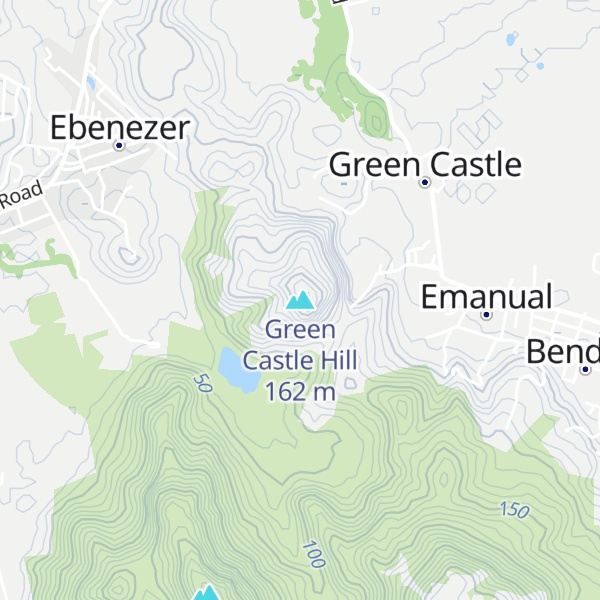 Map of Green Castle Hill