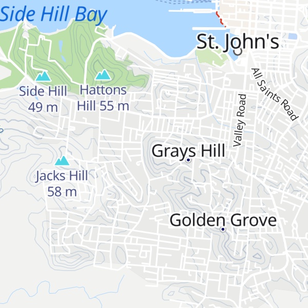 Map of Cooks Hill
