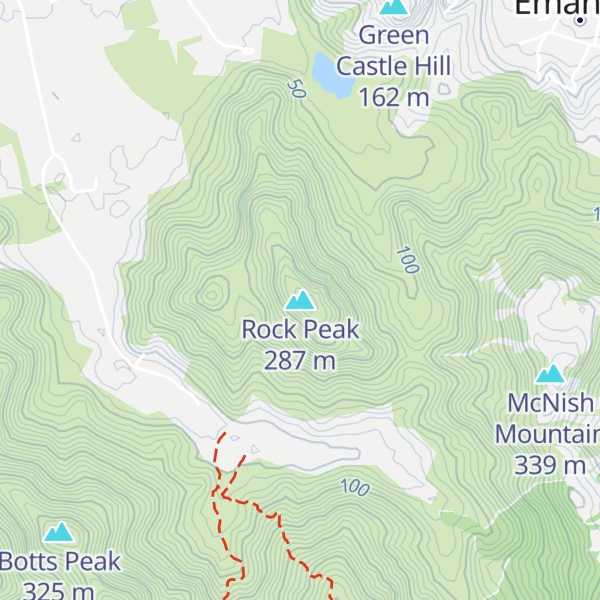 Map of Rock Peak