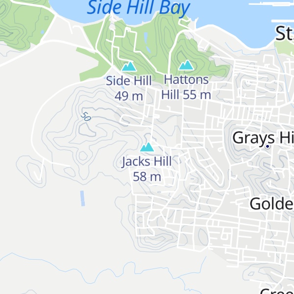 Map of Jacks Hill