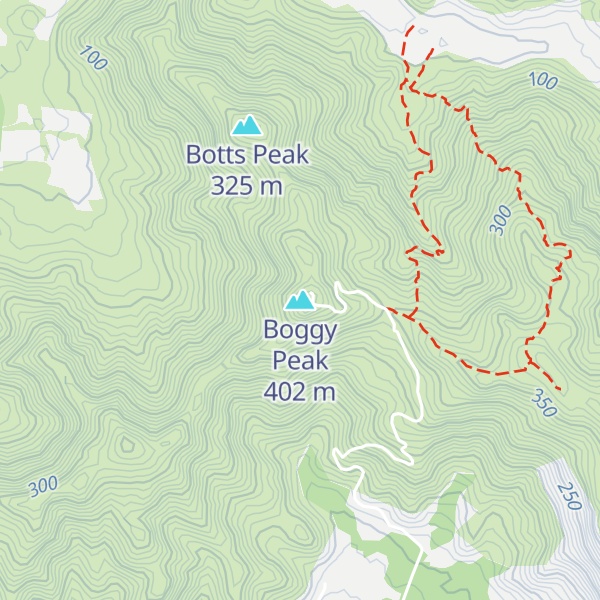 Map of Boggy Peak