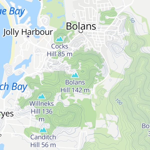 Map of Bolans Hill