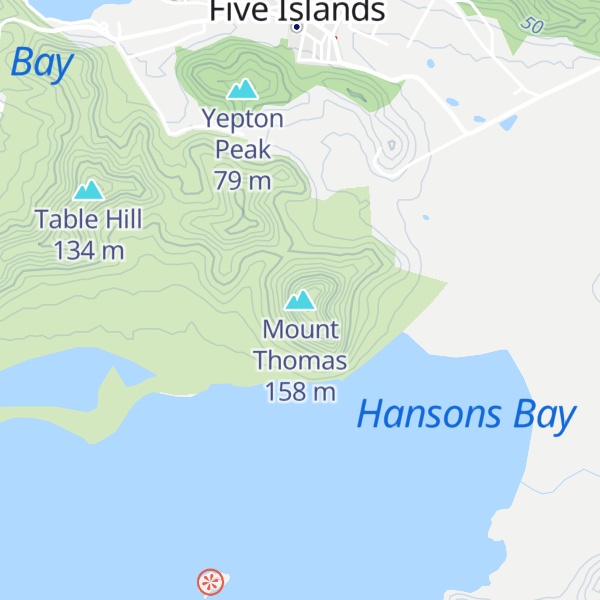 Map of Mount Thomas