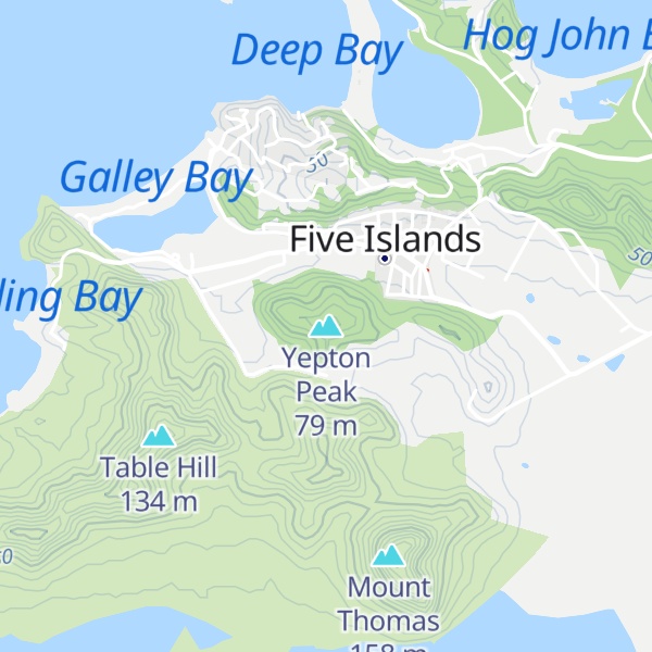 Map of Yepton Peak
