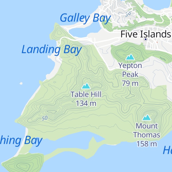 Map of Table Hill