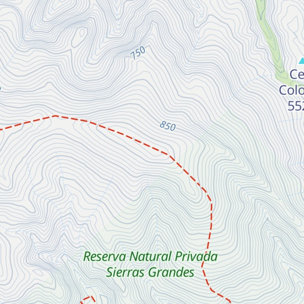Map of Cerro Vacacuá