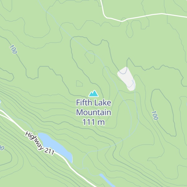 Map of Fifth Lake Mountain