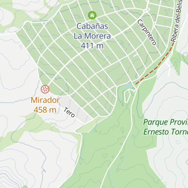 Map of Cabañas Trayken