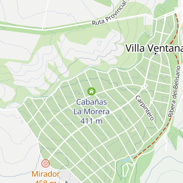 Map of Cabañas La Morera
