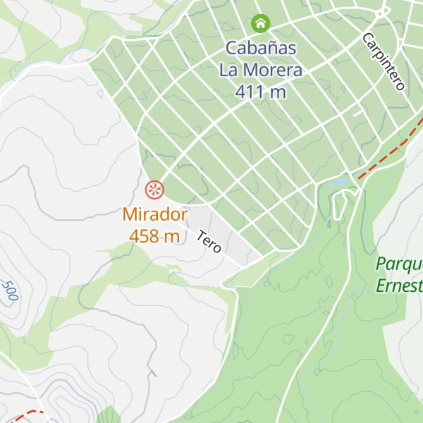 Map of Cabañas Inka-Hue