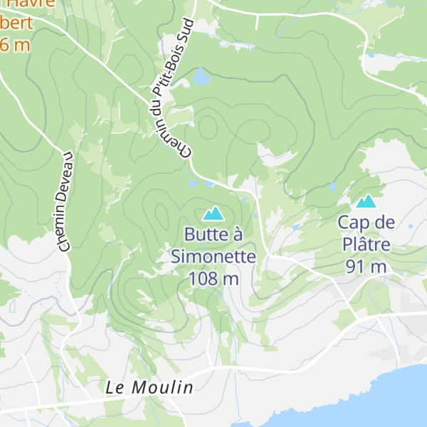 Map of Butte à Simonette
