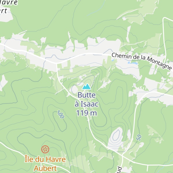 Map of Butte à Isaac