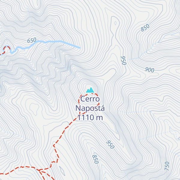 Map of Cerro Napostá