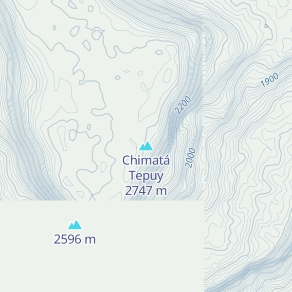Map of Chimatá Tepuy